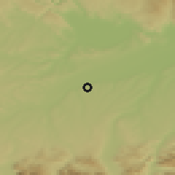 Shaded relief of the 50 km around Thalheim bei Wels, drawn from the GMTED2010 grid