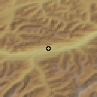 Shaded relief of the 51 km around Thaur, drawn from the GMTED2010 grid
