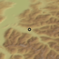 Shaded relief of the 51 km around Thüringen, drawn from the GMTED2010 grid