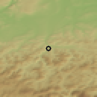 Shaded relief of the 50 km around Traisen, drawn from the GMTED2010 grid