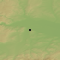 Shaded relief of the 50 km around Traismauer, drawn from the GMTED2010 grid