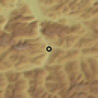 Shaded relief of the 51 km around Bischofshofen, drawn from the GMTED2010 grid