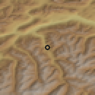 Shaded relief of the 51 km around Umhausen, drawn from the GMTED2010 grid