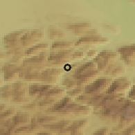 Shaded relief of the 51 km around Unken, drawn from the GMTED2010 grid