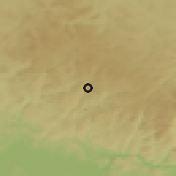 Shaded relief of the 50 km around Unterweißenbach, drawn from the GMTED2010 grid