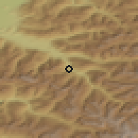 Shaded relief of the 51 km around Vandans, drawn from the GMTED2010 grid