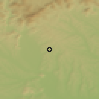 Shaded relief of the 51 km around Vasoldsberg, drawn from the GMTED2010 grid