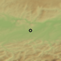 Shaded relief of the 50 km around Blindenmarkt, drawn from the GMTED2010 grid
