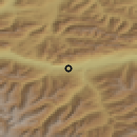 Shaded relief of the 51 km around Völs, drawn from the GMTED2010 grid