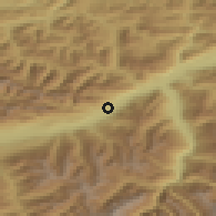 Shaded relief of the 51 km around Vomp, drawn from the GMTED2010 grid