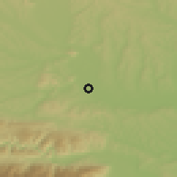 Shaded relief of the 51 km around Wagna, drawn from the GMTED2010 grid