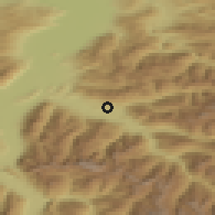 Shaded relief of the 51 km around Bludesch, drawn from the GMTED2010 grid