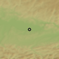 Shaded relief of the 50 km around Wallsee-Sindelburg, drawn from the GMTED2010 grid