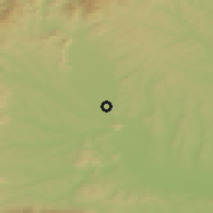 Shaded relief of the 51 km around Werndorf, drawn from the GMTED2010 grid