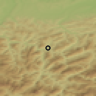 Shaded relief of the 50 km around Weyer, drawn from the GMTED2010 grid