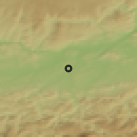 Shaded relief of the 50 km around Wieselburg, drawn from the GMTED2010 grid