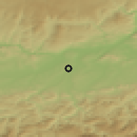 Shaded relief of the 50 km around Wieselburg-Land, drawn from the GMTED2010 grid
