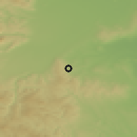 Shaded relief of the 50 km around Wiesen, drawn from the GMTED2010 grid