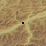 Shaded relief of the 51 km around Wiesing, drawn from the GMTED2010 grid