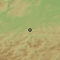 Shaded relief of the 50 km around Wilhelmsburg, drawn from the GMTED2010 grid