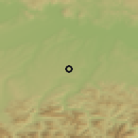 Shaded relief of the 50 km around Wolfern, drawn from the GMTED2010 grid