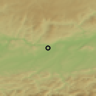 Shaded relief of the 50 km around Ybbs an der Donau, drawn from the GMTED2010 grid