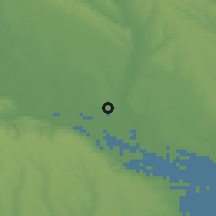 Shaded relief of the 51 km around Dnestrovsc, drawn from the GMTED2010 grid