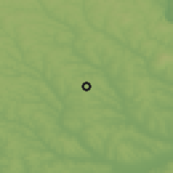 Shaded relief of the 50 km around Drochia, drawn from the GMTED2010 grid