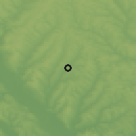 Shaded relief of the 50 km around Glodeni, drawn from the GMTED2010 grid