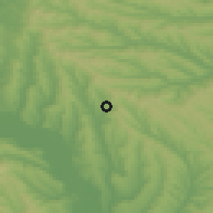 Shaded relief of the 51 km around Nisporeni, drawn from the GMTED2010 grid