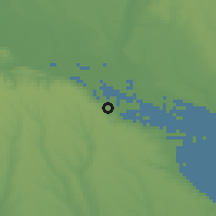 Shaded relief of the 51 km around Olaneşti, drawn from the GMTED2010 grid