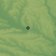 Shaded relief of the 51 km around Orhei, drawn from the GMTED2010 grid