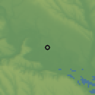 Shaded relief of the 51 km around Slobozia, drawn from the GMTED2010 grid