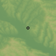 Shaded relief of the 51 km around Ungheni, drawn from the GMTED2010 grid
