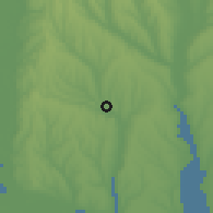 Shaded relief of the 51 km around Vulcăneşti, drawn from the GMTED2010 grid