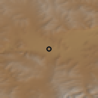 Shaded relief of the 50 km around Ölgij, drawn from the GMTED2010 grid
