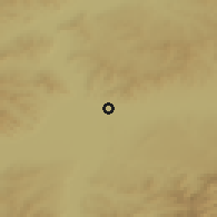 Shaded relief of the 49 km around Sühbaatar, drawn from the GMTED2010 grid