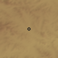Shaded relief of the 50 km around Bulgan, drawn from the GMTED2010 grid