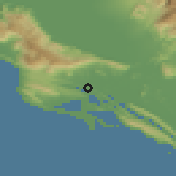 Shaded relief of the 53 km around Ambula, drawn from the GMTED2010 grid