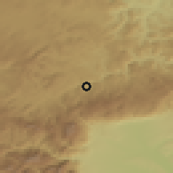 Shaded relief of the 52 km around Bać, drawn from the GMTED2010 grid