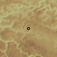 Shaded relief of the 52 km around Brda, drawn from the GMTED2010 grid