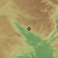 Shaded relief of the 52 km around Brijestovo, drawn from the GMTED2010 grid