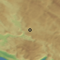 Shaded relief of the 52 km around Broćanac Viluški, drawn from the GMTED2010 grid