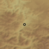 Shaded relief of the 52 km around Buče, drawn from the GMTED2010 grid