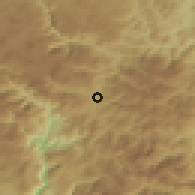 Shaded relief of the 52 km around Bakovići, drawn from the GMTED2010 grid