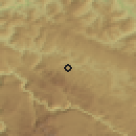 Shaded relief of the 52 km around Cerovci, drawn from the GMTED2010 grid