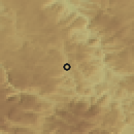 Shaded relief of the 52 km around Čokrlije, drawn from the GMTED2010 grid