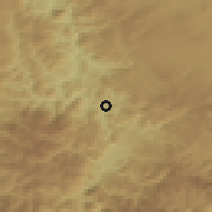 Shaded relief of the 52 km around Crnča, drawn from the GMTED2010 grid