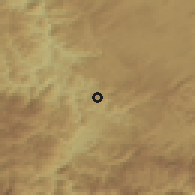 Shaded relief of the 52 km around Crniš, drawn from the GMTED2010 grid