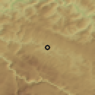 Shaded relief of the 52 km around Crno Brdo, drawn from the GMTED2010 grid
